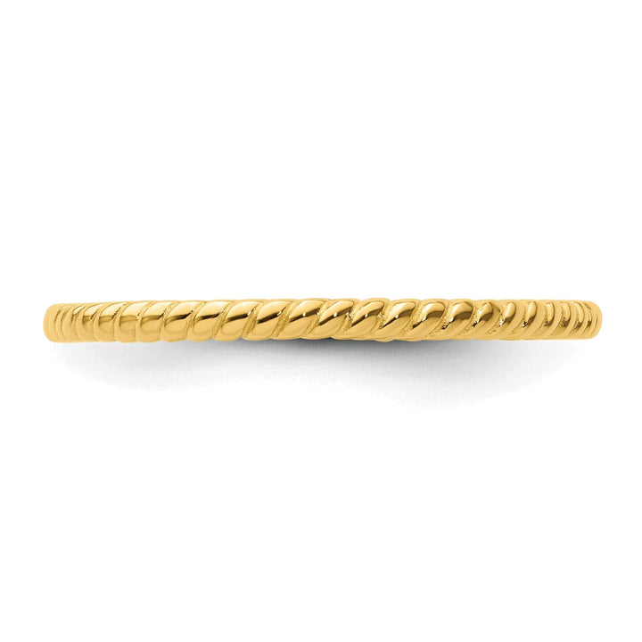 Stackable Expressions Ring Sterling Silver Gold-Plated Twisted Ring