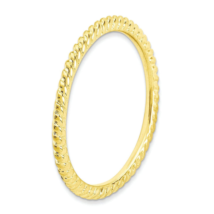 Stackable Expressions Ring Sterling Silver Gold-Plated Twisted Ring