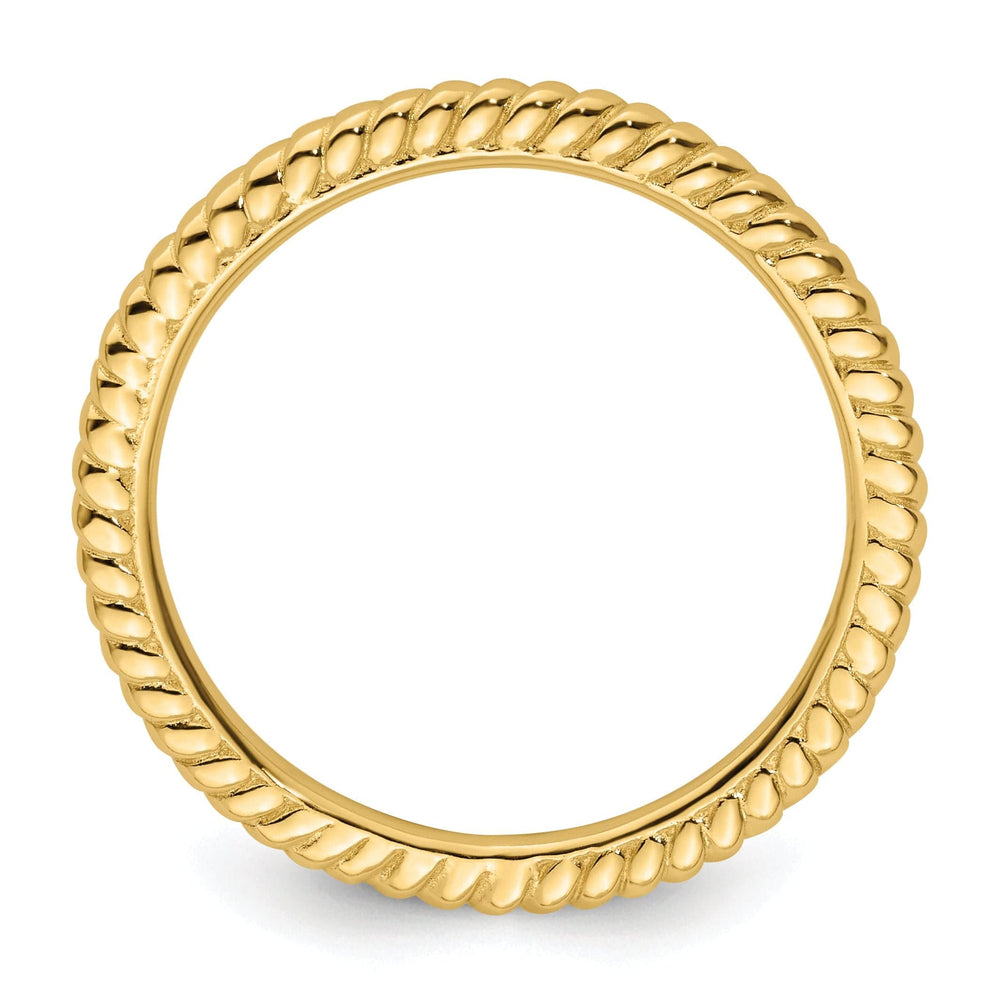 Stackable Expressions Ring Sterling Silver Gold-Plated Twisted Ring