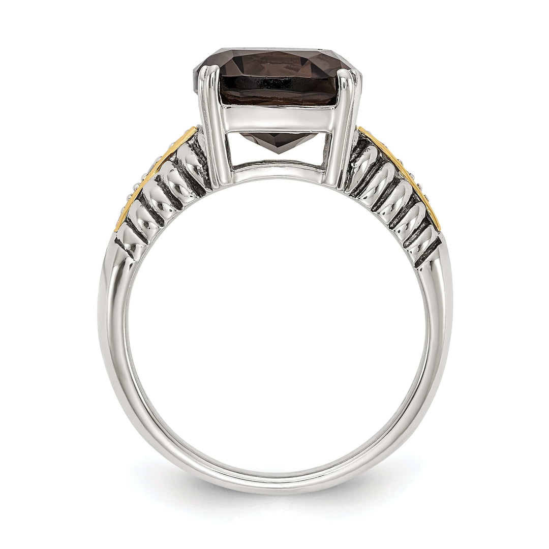 Shey Couture Ring Sterling Silver Gold Quartz Diamond Ring