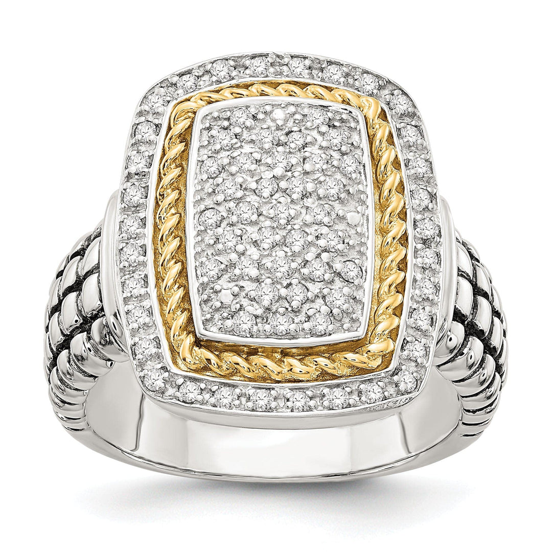 Shey Couture Ring Sterling Silver Goldy Diamond Ring