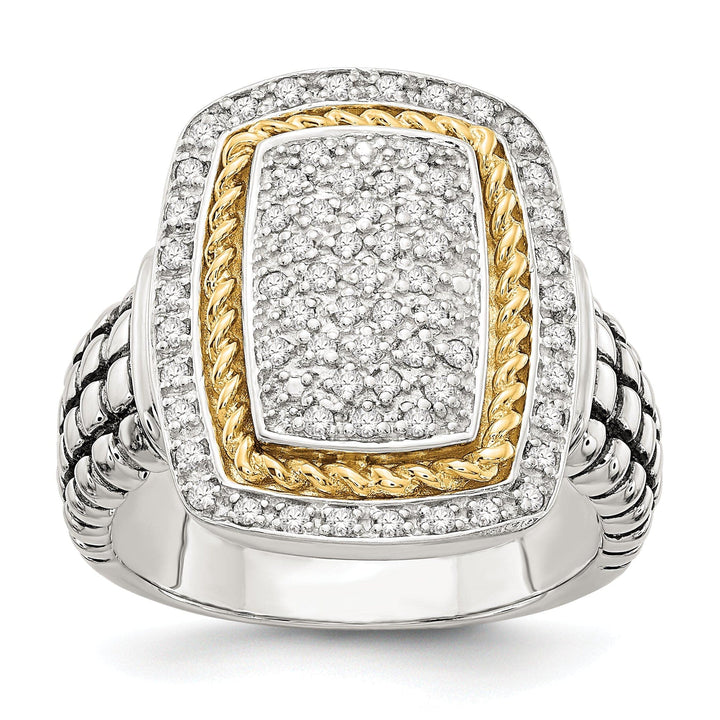 Shey Couture Ring Sterling Silver Goldy Diamond Ring