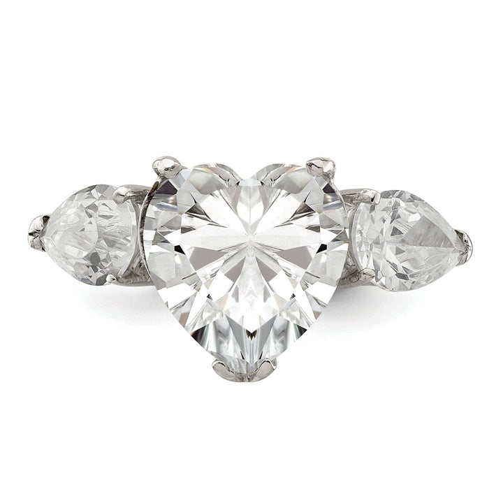 Lovely Rita's Ring Sterling Silver Heart Shaped Cubic Zirconia Ring