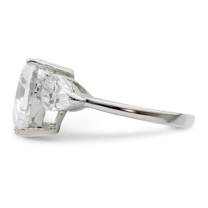 Lovely Rita's Ring Sterling Silver Heart Shaped Cubic Zirconia Ring