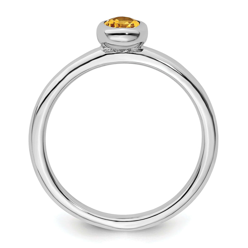Stackable Expressions Ring Sterling Silver Oval Citrine Ring