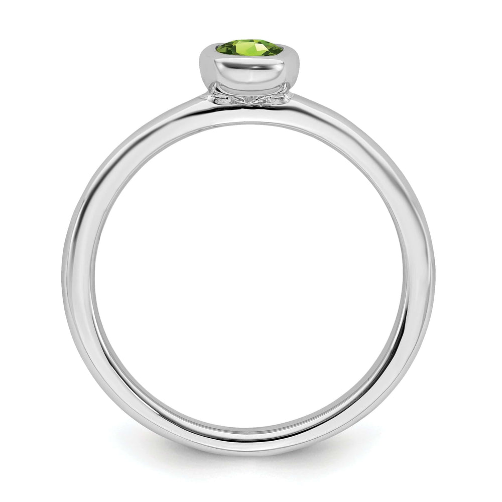 Stackable Expressions Ring Sterling Silver Oval Peridot Ring