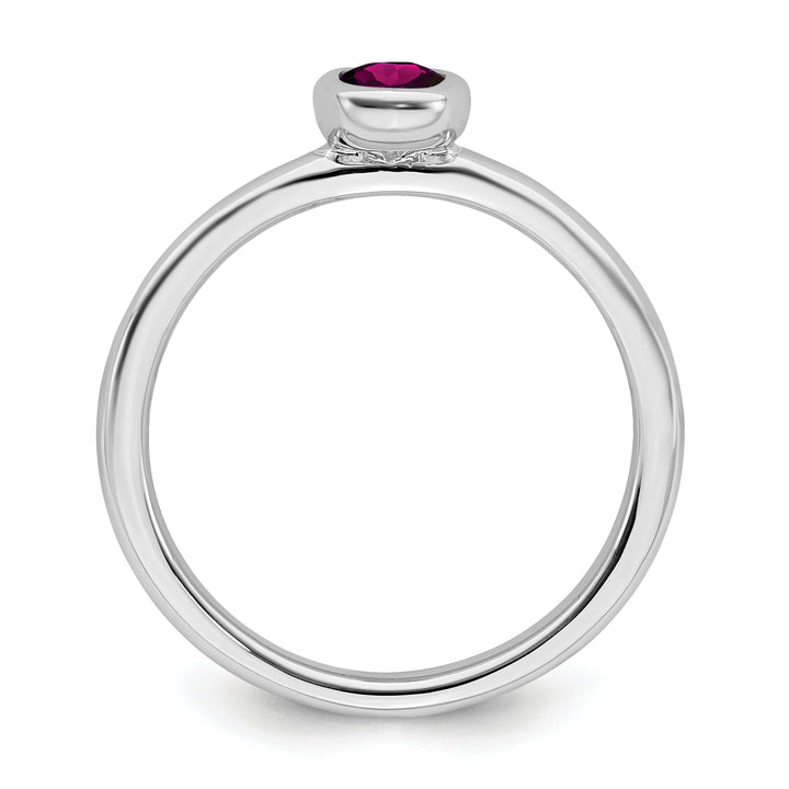 Stackable Expressions Ring Sterling Silver Oval Rhodolite Garnet Ring