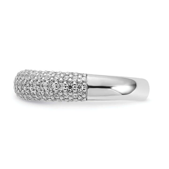 Sterling Shimmer Ring Sterling Silver Pave 113 Stone CZ Ring