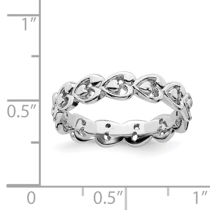 Stackable Expressions Ring Sterling Silver Polished Heart Stackable Ring
