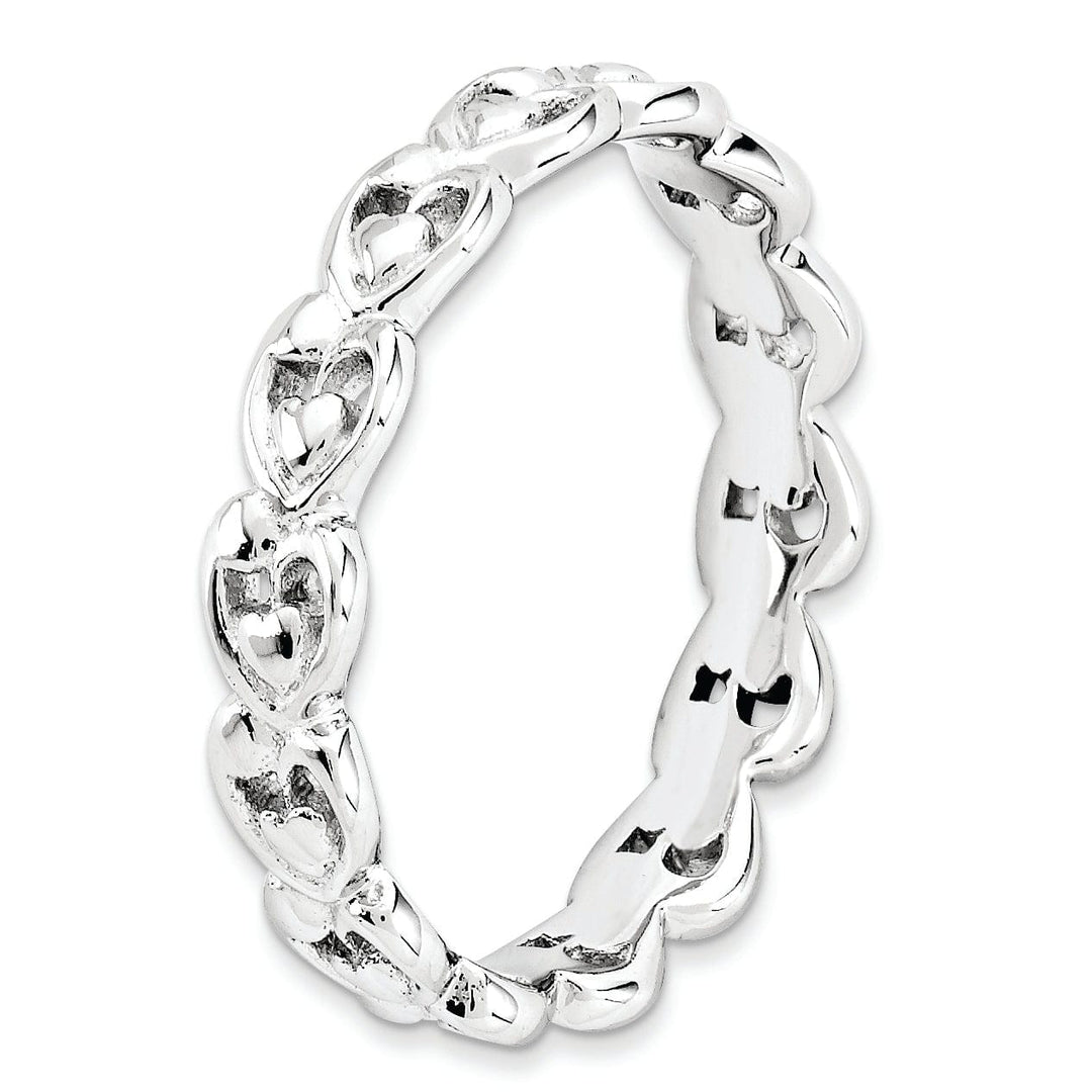 Stackable Expressions Ring Sterling Silver Polished Heart Stackable Ring