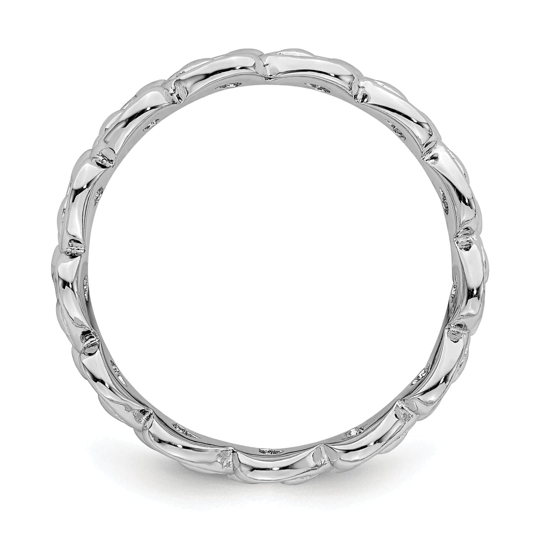 Stackable Expressions Ring Sterling Silver Polished Heart Stackable Ring