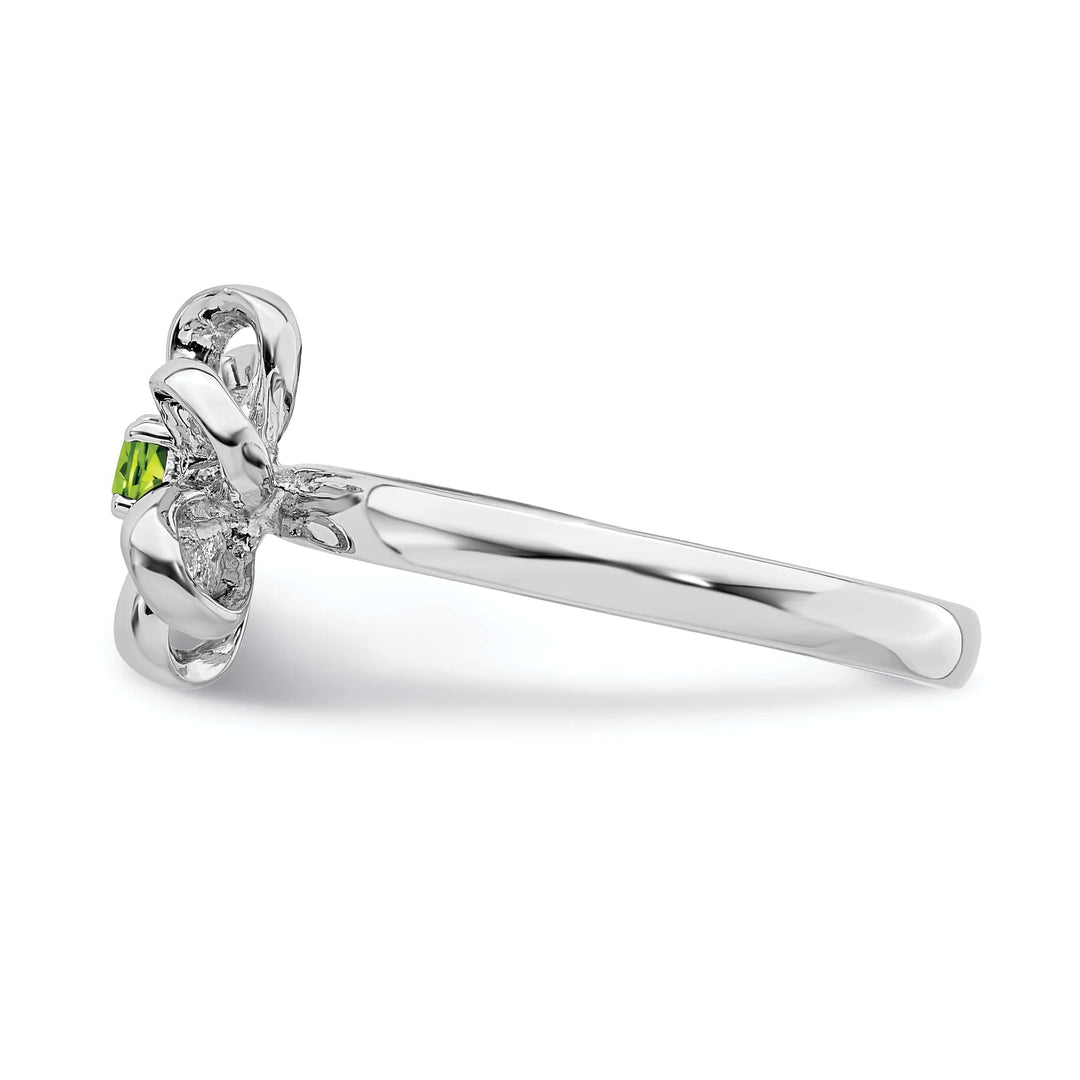 Stackable Expressions Ring Sterling Silver Polished Peridot Flower Ring
