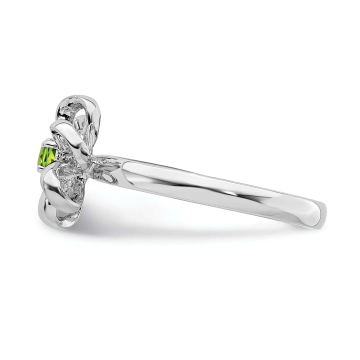 Stackable Expressions Ring Sterling Silver Polished Peridot Flower Ring