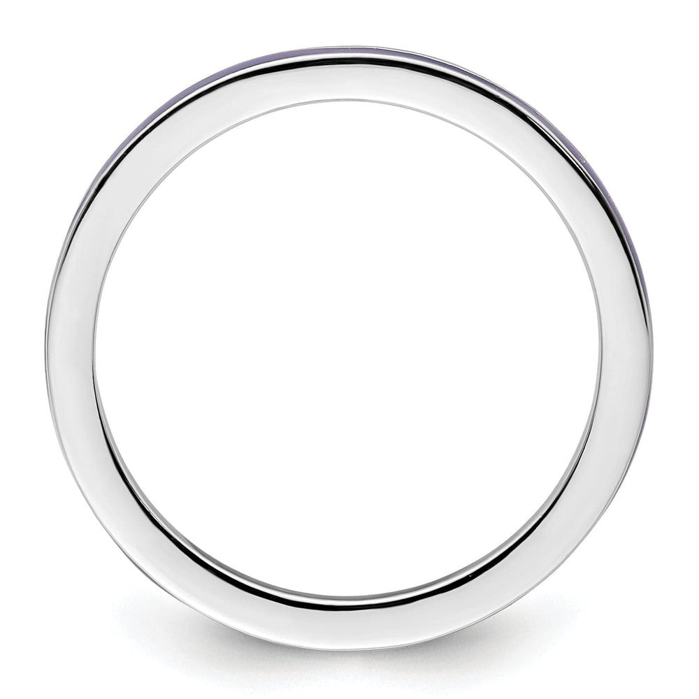 Stackable Expressions Ring Sterling Silver Purple Enameled 1.5MM Ring