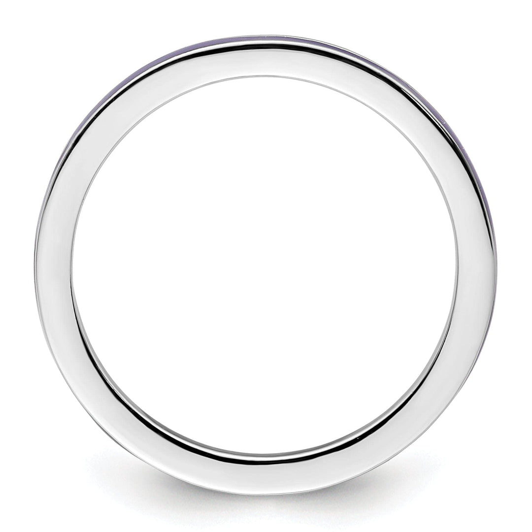 Stackable Expressions Ring Sterling Silver Purple Enameled 1.5MM Ring
