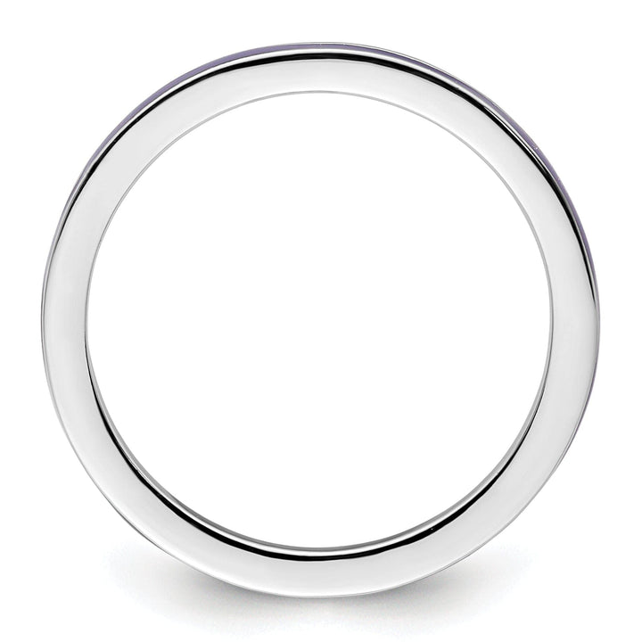 Stackable Expressions Ring Sterling Silver Purple Enameled 1.5MM Ring