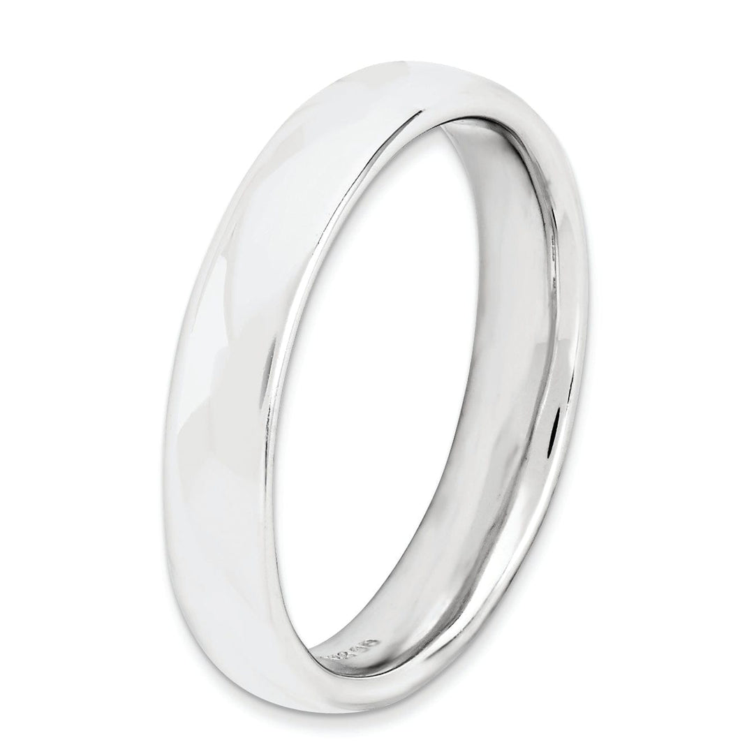 Stackable Expressions Ring Sterling Silver Rhodium Polished Ring