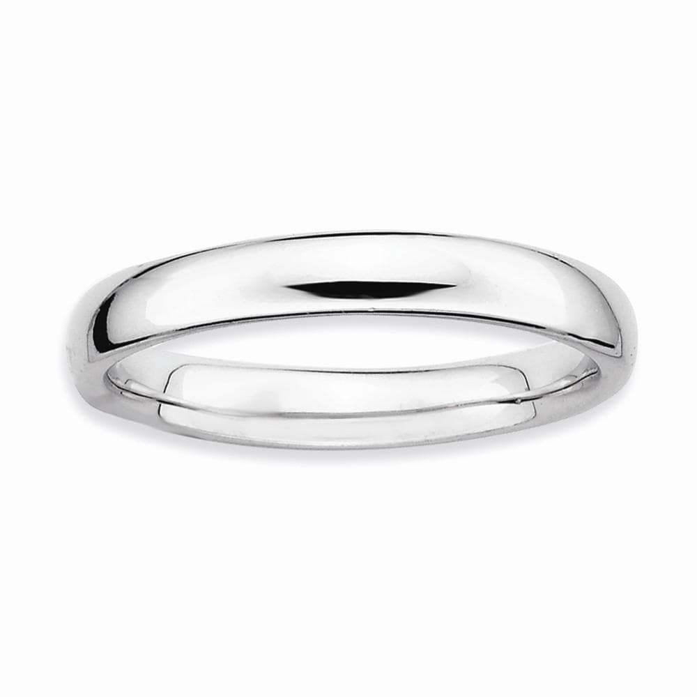 Stackable Expressions Ring Sterling Silver Rhodium Polished Ring