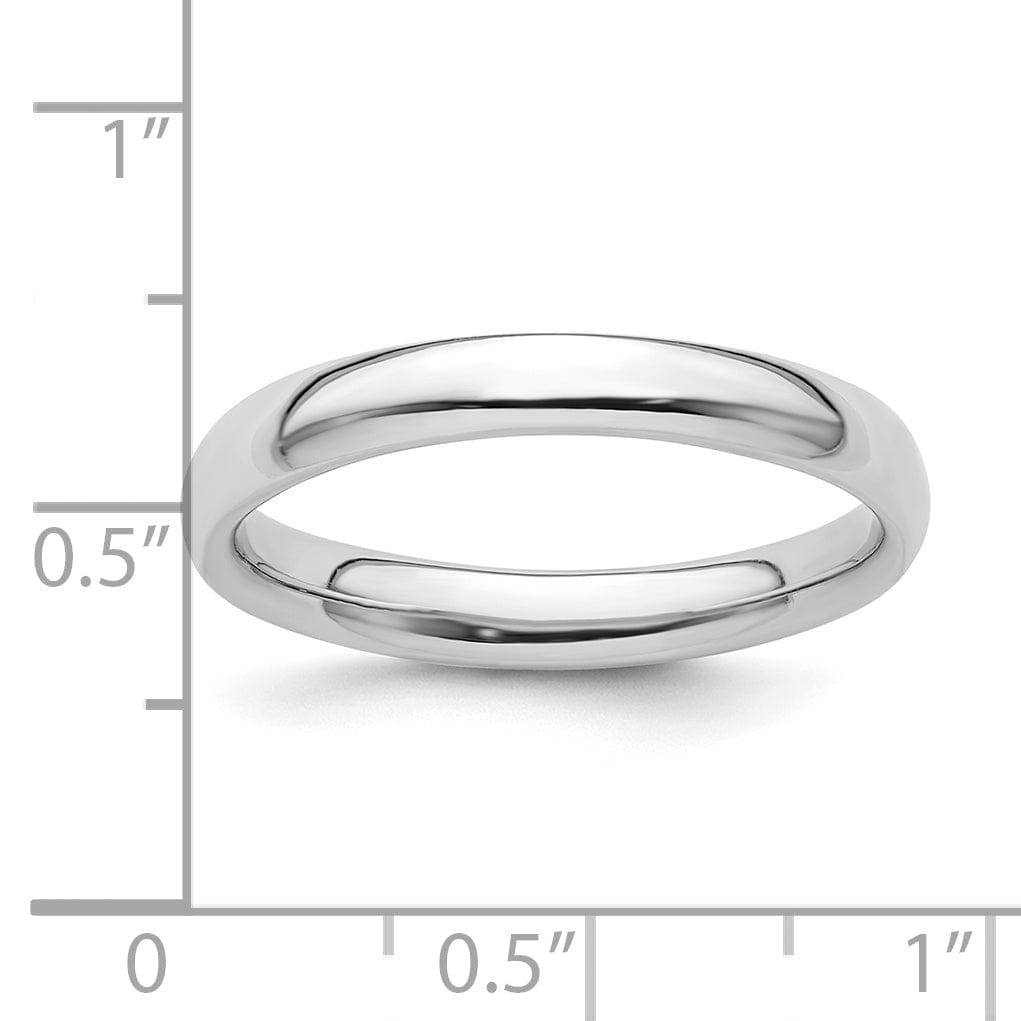 Stackable Expressions Ring Sterling Silver Rhodium Polished Ring