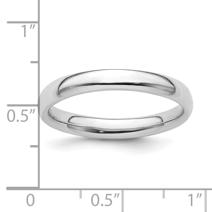 Stackable Expressions Ring Sterling Silver Rhodium Polished Ring