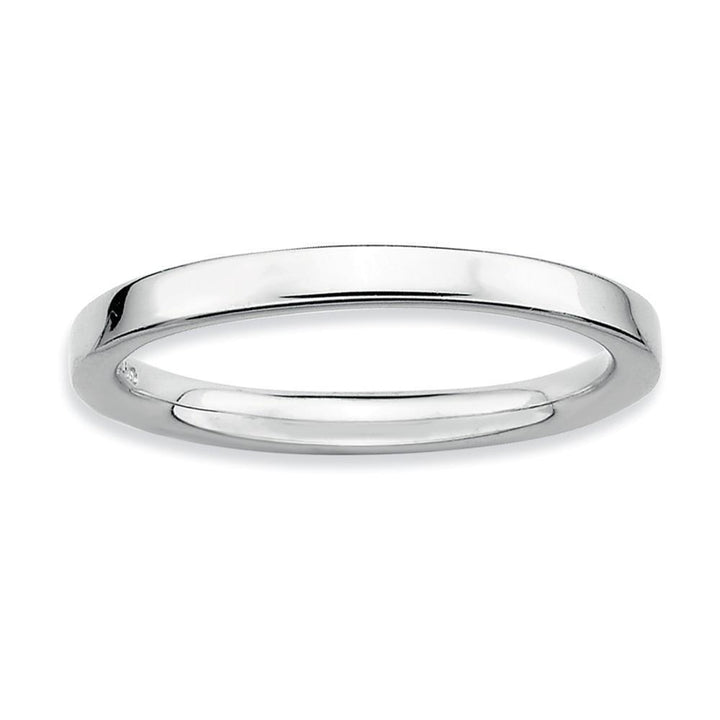 Stackable Expressions Ring Sterling Silver Rhodium Polished Ring