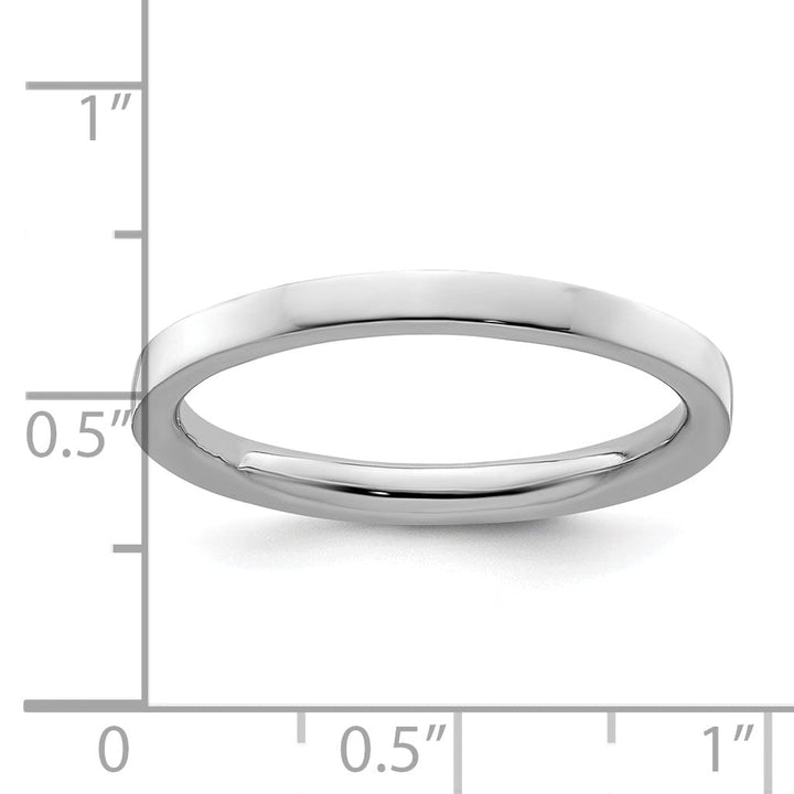 Stackable Expressions Ring Sterling Silver Rhodium Polished Ring