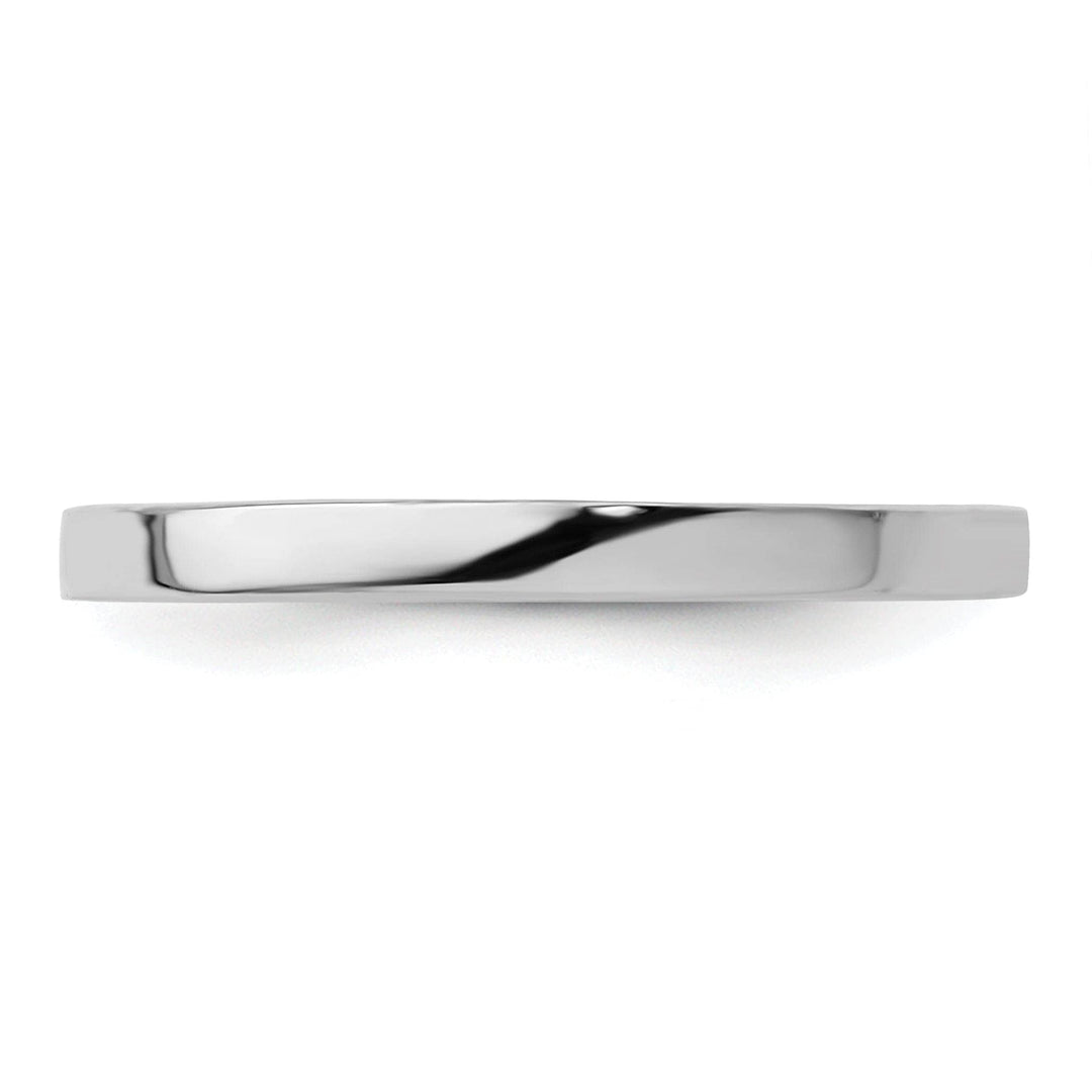 Stackable Expressions Ring Sterling Silver Rhodium Polished Ring