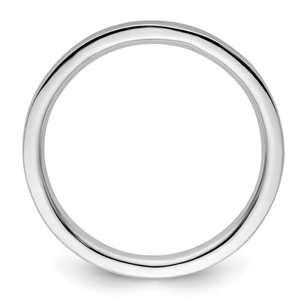 Stackable Expressions Ring Sterling Silver Rhodium Polished Ring