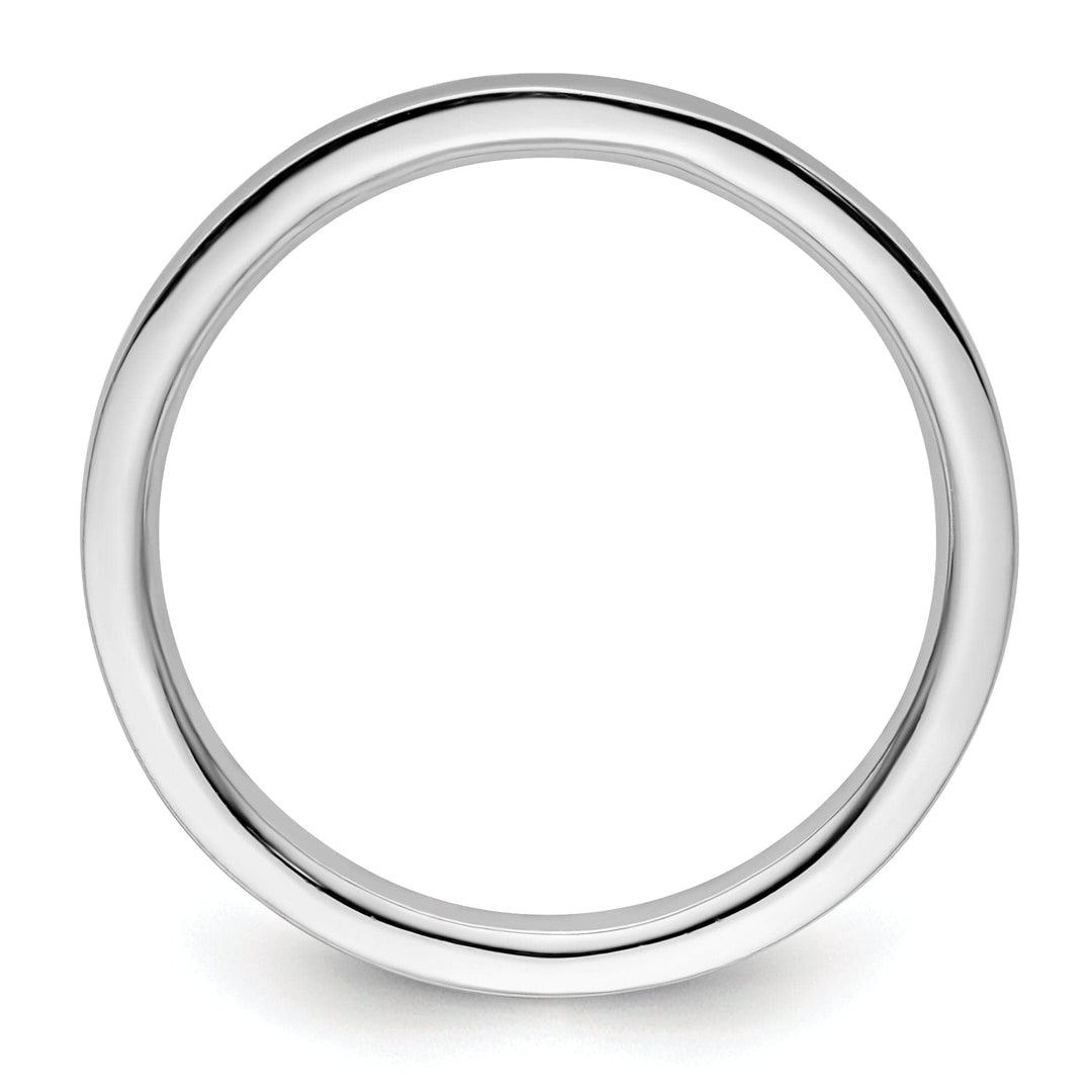 Stackable Expressions Ring Sterling Silver Rhodium Polished Ring
