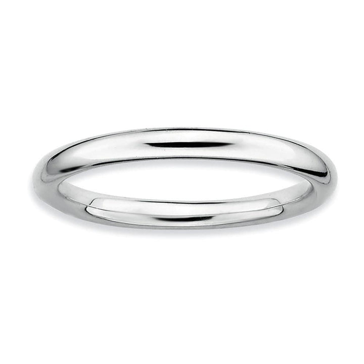 Stackable Expressions Ring Sterling Silver Rhodium Polished Ring