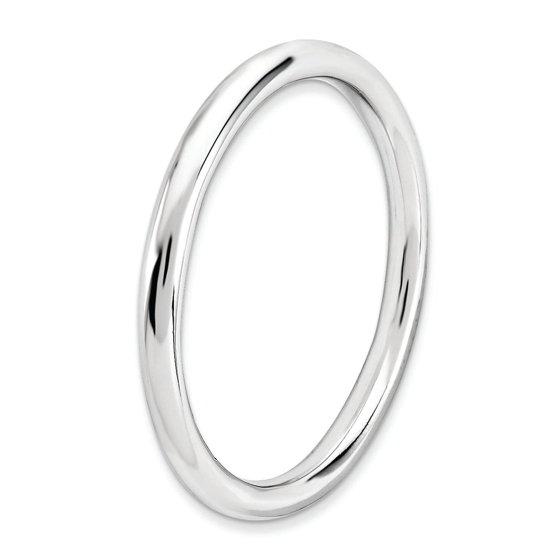 Stackable Expressions Ring Sterling Silver Rhodium Polished Ring
