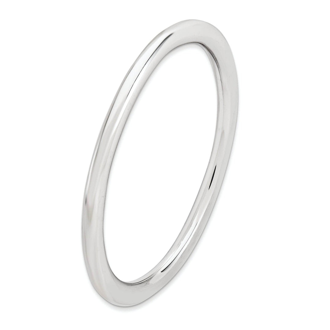 Stackable Expressions Ring Sterling Silver Rhodium Polished Ring