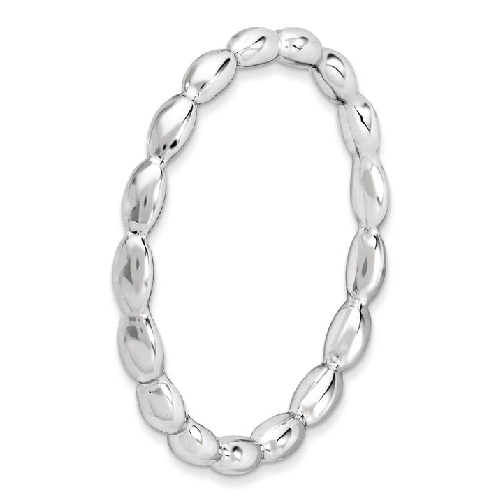 Stackable Expressions Ring Sterling Silver Rhodium Rice Ring