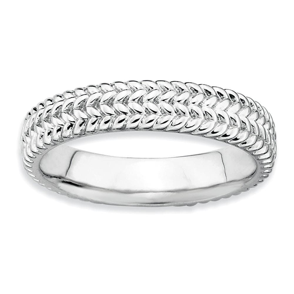 Stackable Expressions Ring Sterling Silver Rhodium Ring