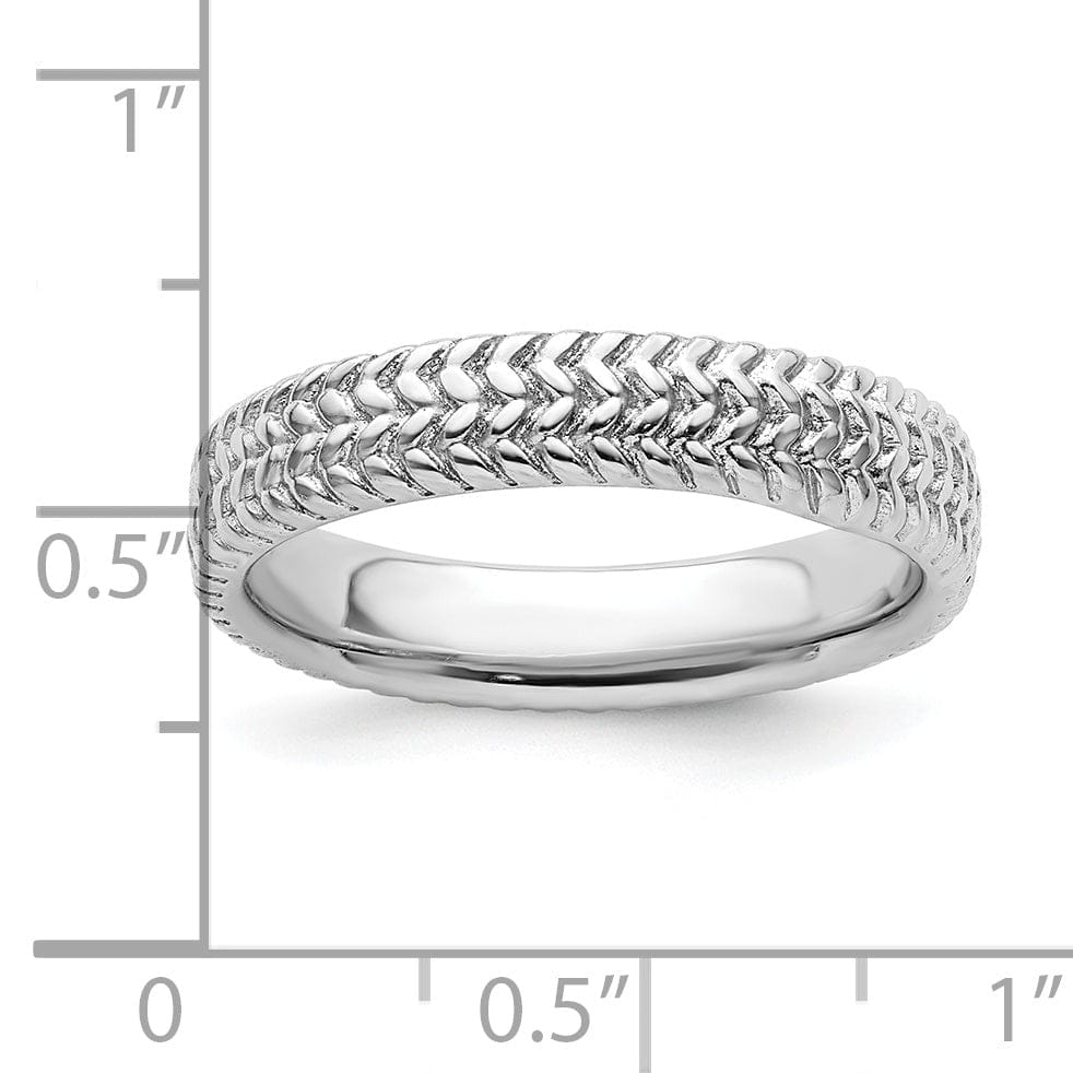 Stackable Expressions Ring Sterling Silver Rhodium Ring