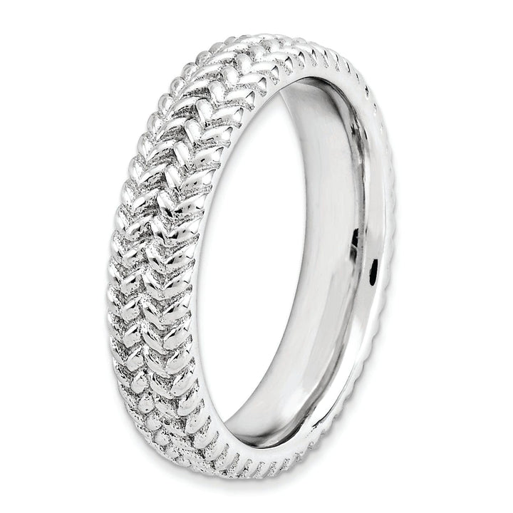 Stackable Expressions Ring Sterling Silver Rhodium Ring
