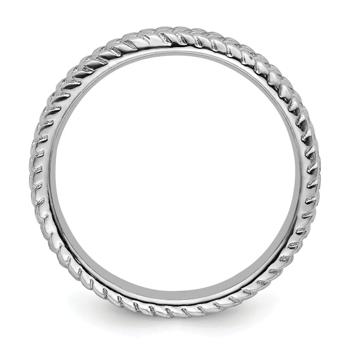 Stackable Expressions Ring Sterling Silver Rhodium Ring