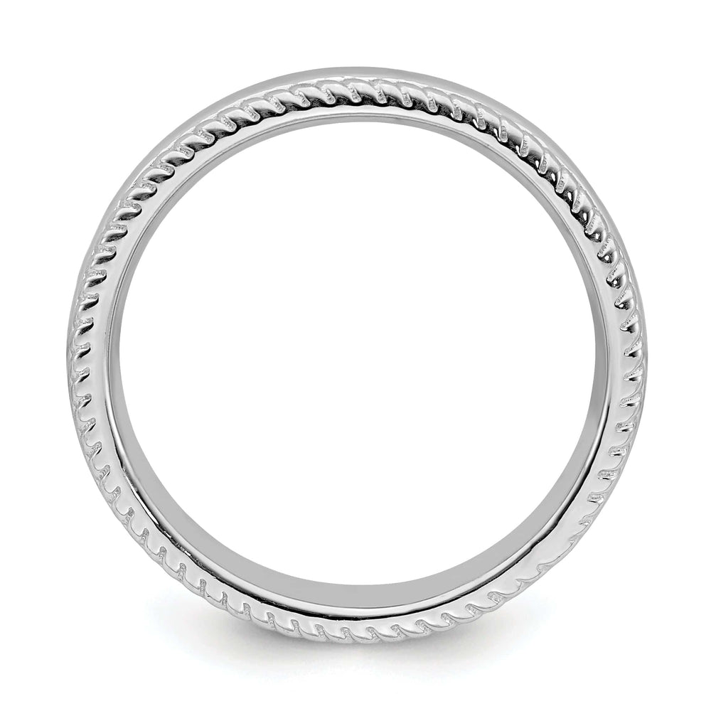 Stackable Expressions Ring Sterling Silver Rhodium Ring