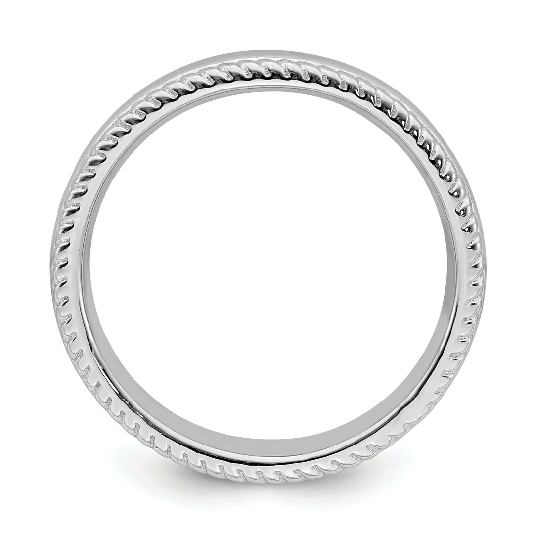 Stackable Expressions Ring Sterling Silver Rhodium Ring