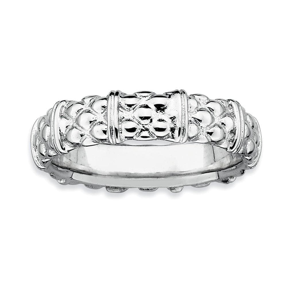 Stackable Expressions Ring Sterling Silver Rhodium Ring