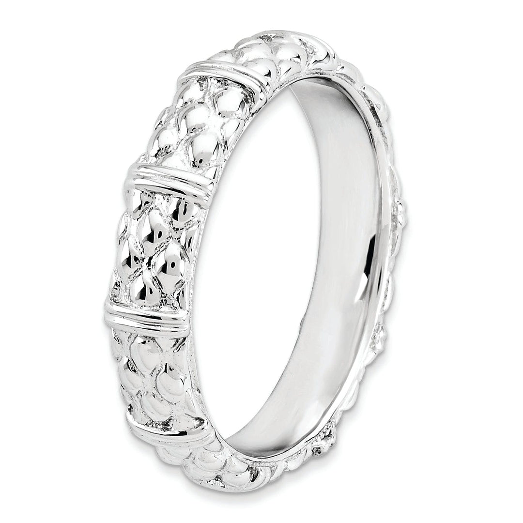 Stackable Expressions Ring Sterling Silver Rhodium Ring