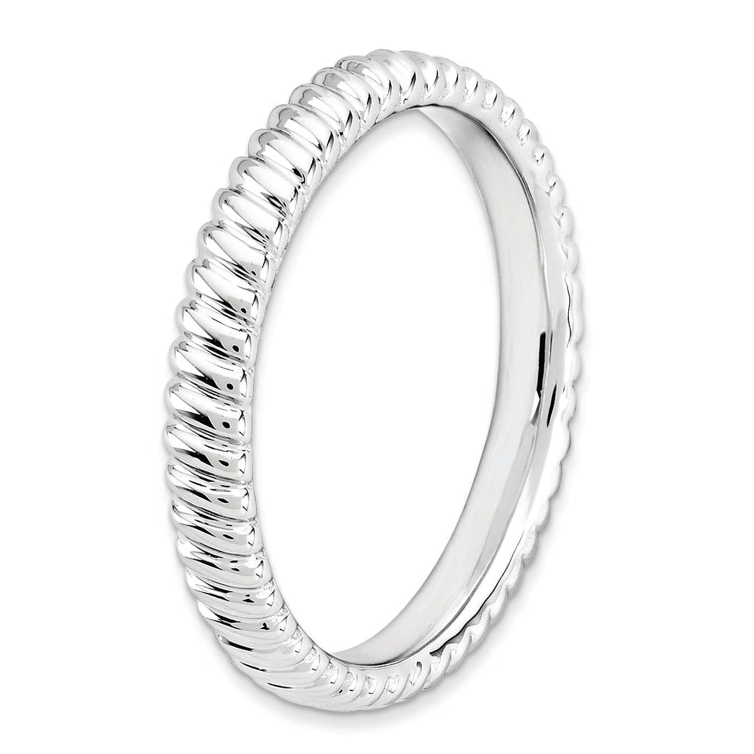 Stackable Expressions Ring Sterling Silver Rhodium Ring