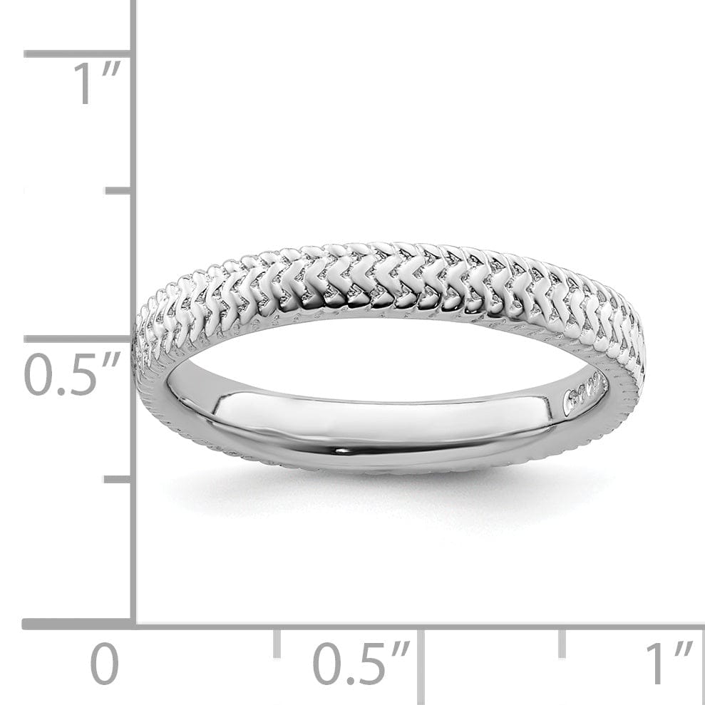 Stackable Expressions Ring Sterling Silver Rhodium Ring