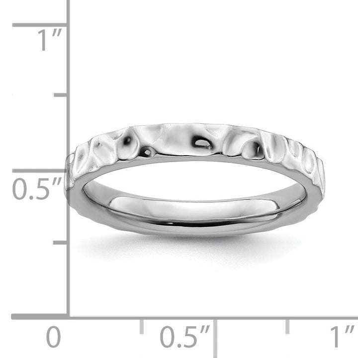 Stackable Expressions Ring Sterling Silver Rhodium Ring