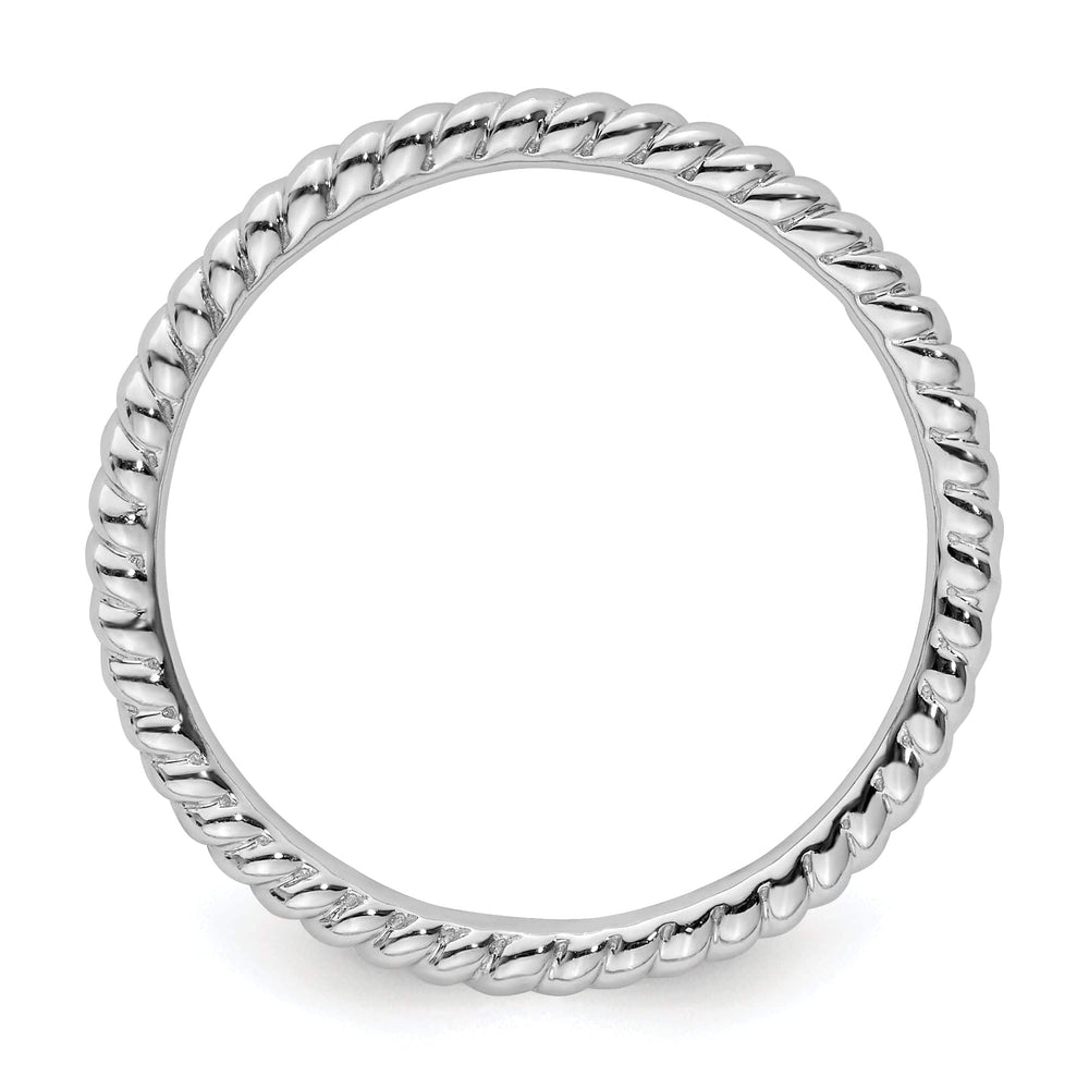 Stackable Expressions Ring Sterling Silver Rhodium Twisted Ring