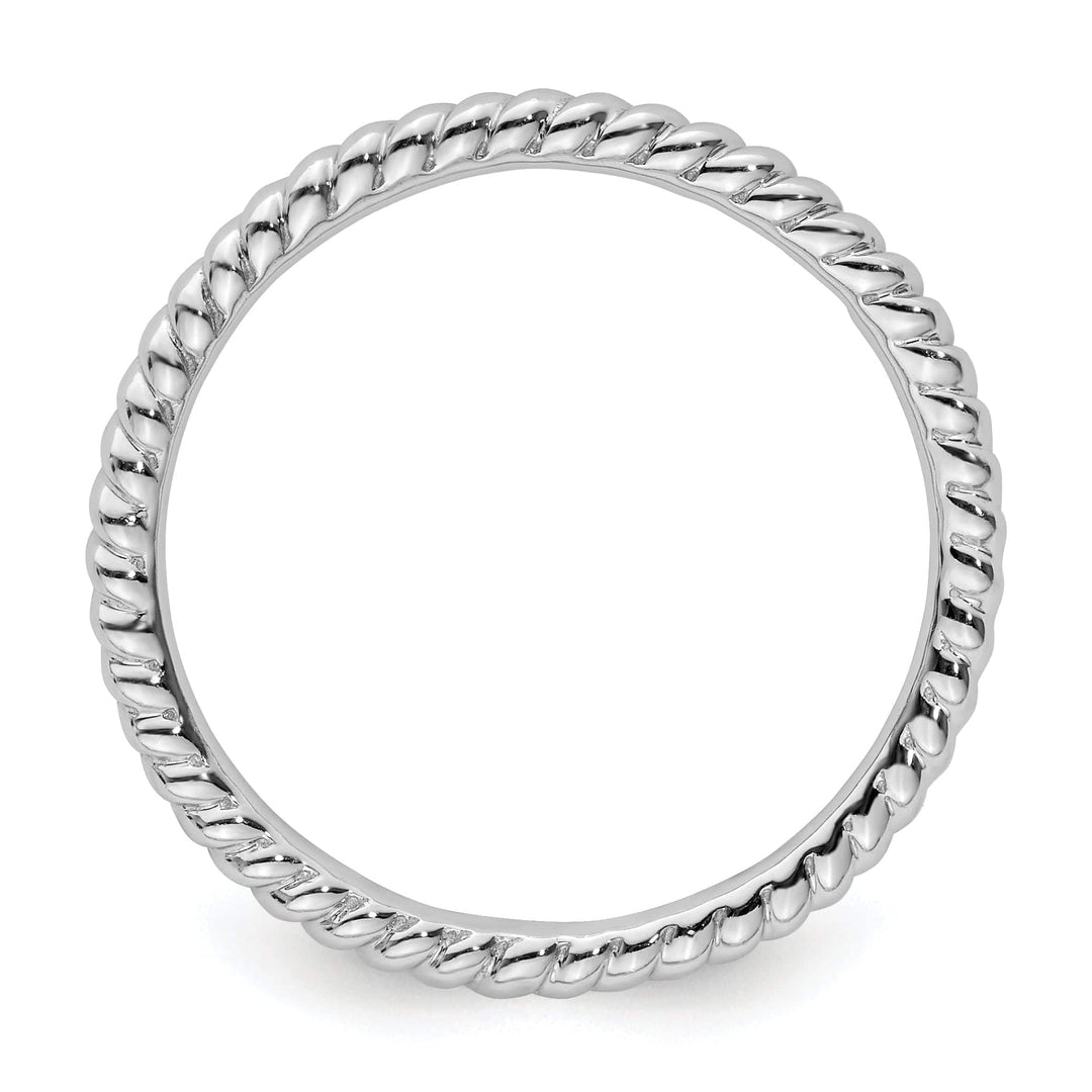 Stackable Expressions Ring Sterling Silver Rhodium Twisted Ring