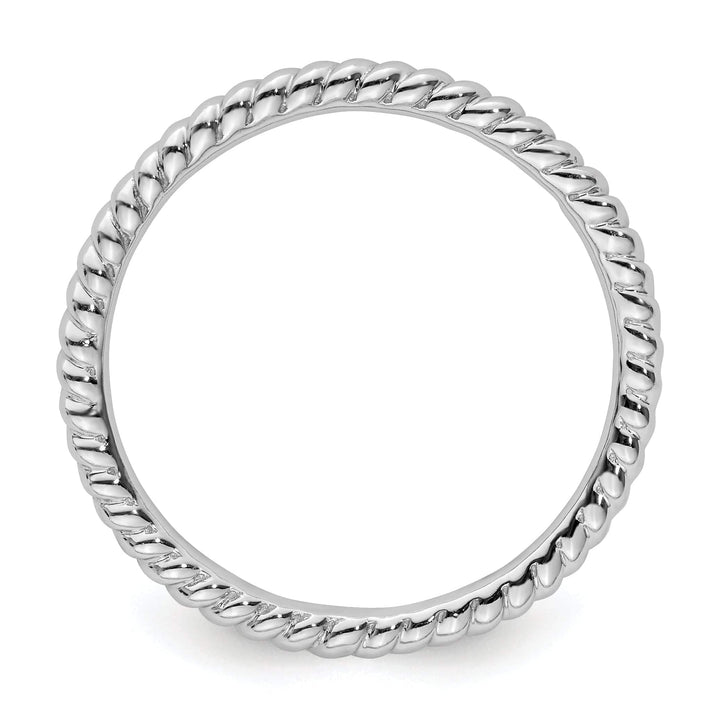 Stackable Expressions Ring Sterling Silver Rhodium Twisted Ring