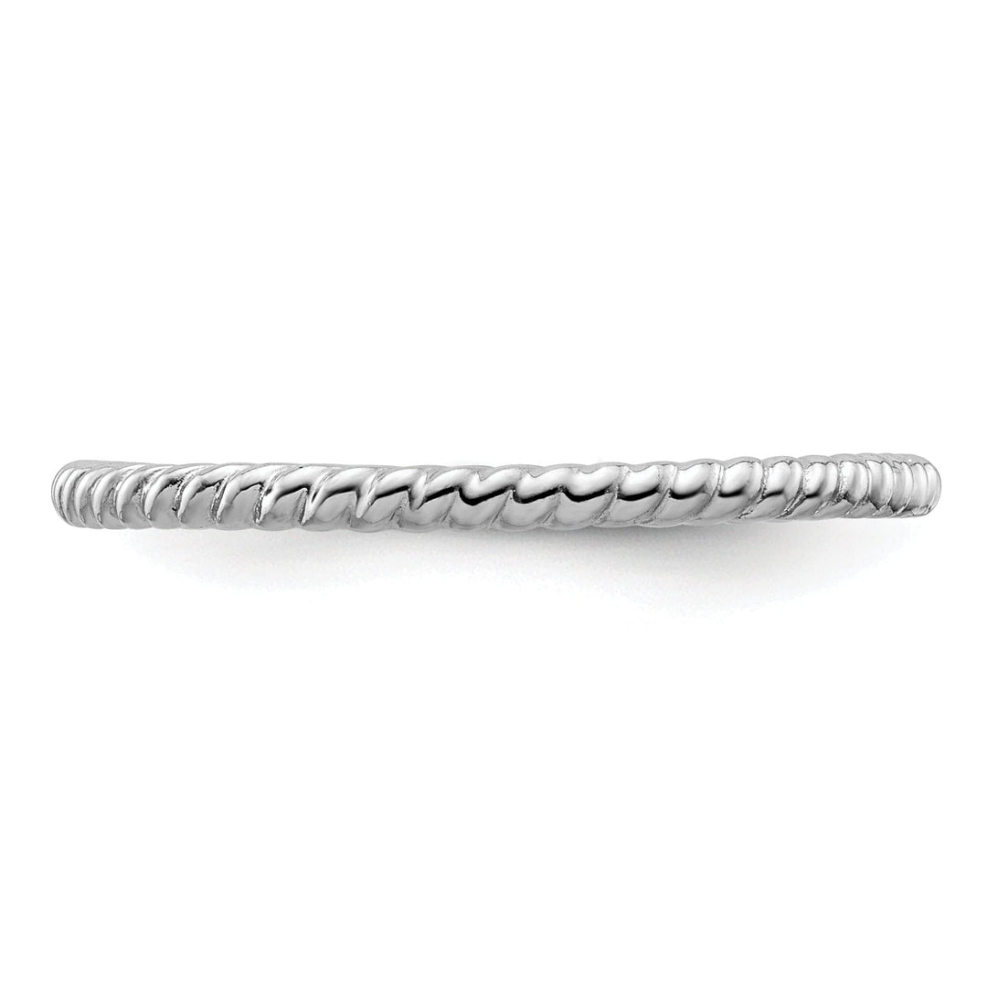 Stackable Expressions Ring Sterling Silver Rhodium Twisted Ring