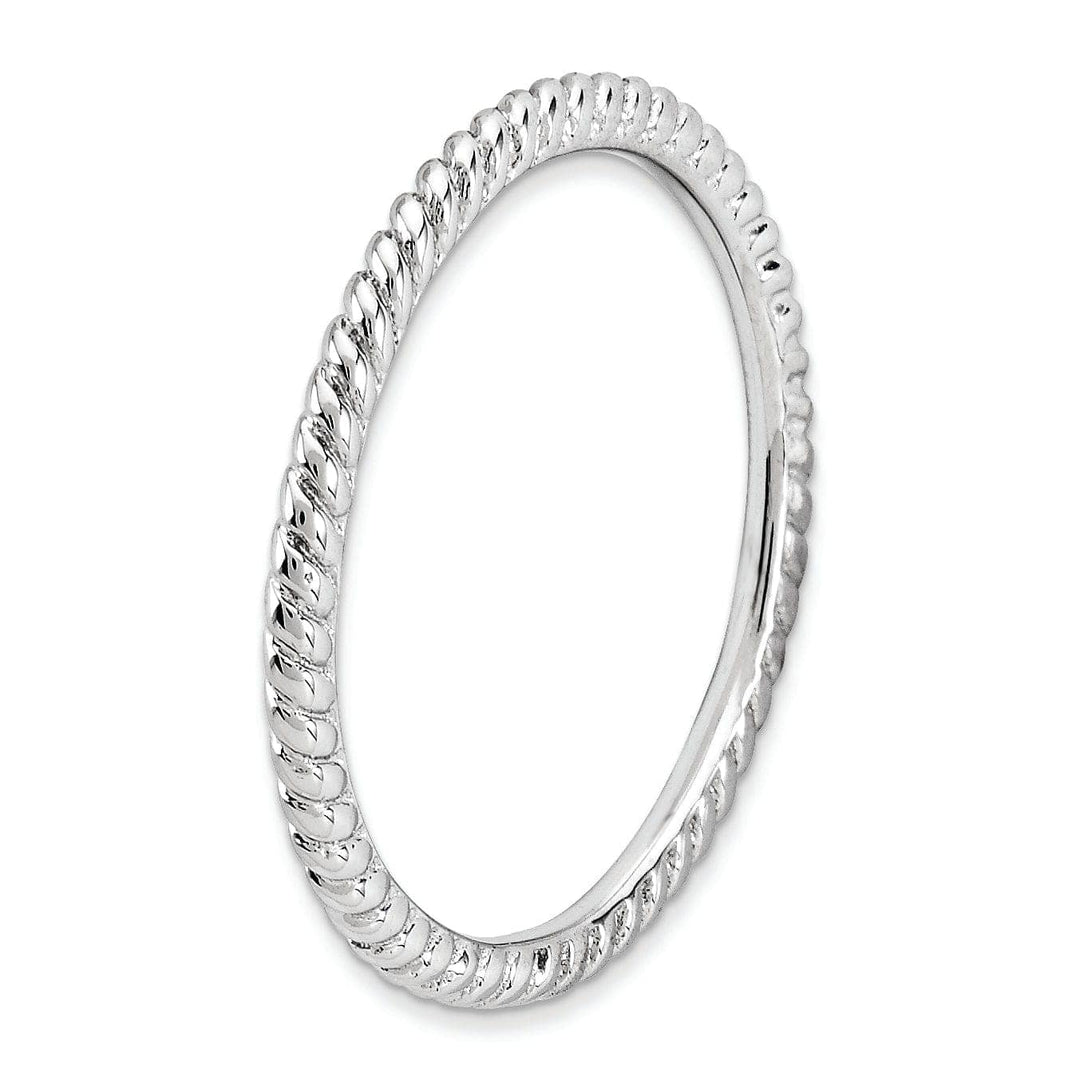 Stackable Expressions Ring Sterling Silver Rhodium Twisted Ring