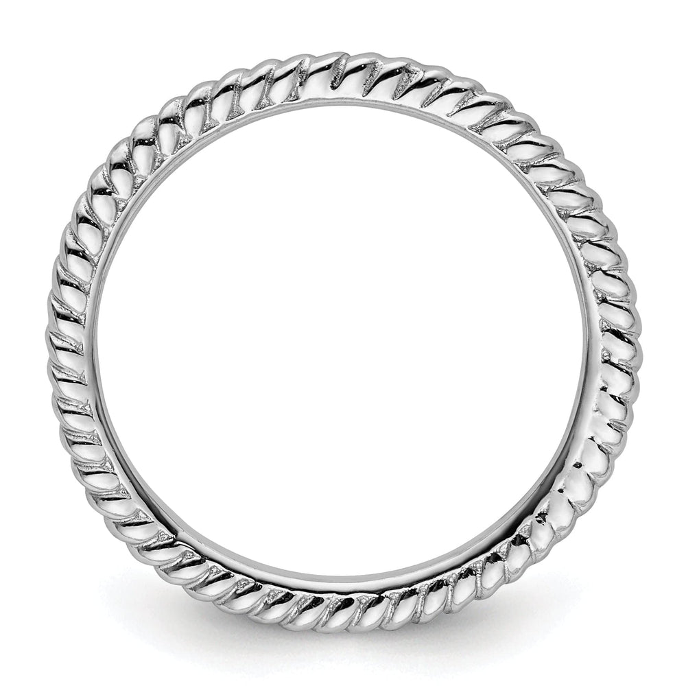 Stackable Expressions Ring Sterling Silver Rhodium Twisted Ring